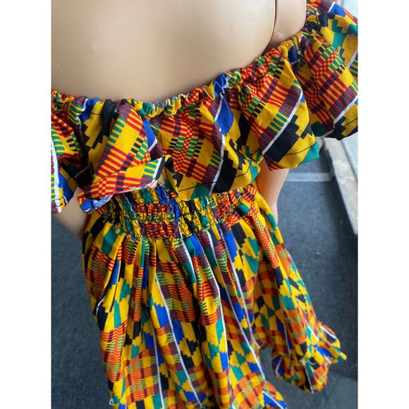 Kids African clothing for girls African kente Ankara Danshiki dress - Picture 4 of 5